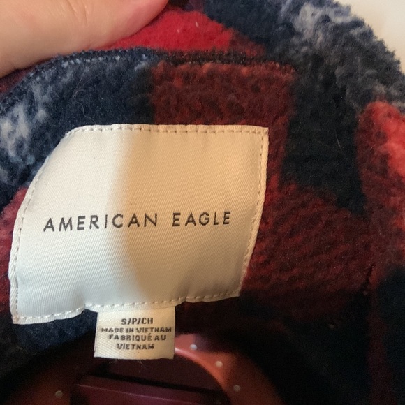 Cropped Sherpa plaid sweater - Picture 2 of 2